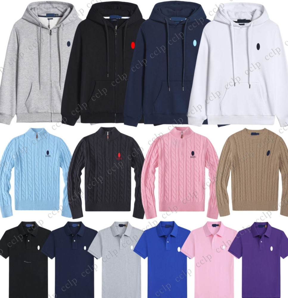 Designer Polo Hoodie Mens Sweaters Tracksuit Zipper Men Sweater Business Casual Jogger Tracksuits Tops Set Half Laurens Hoodies pmw FFD