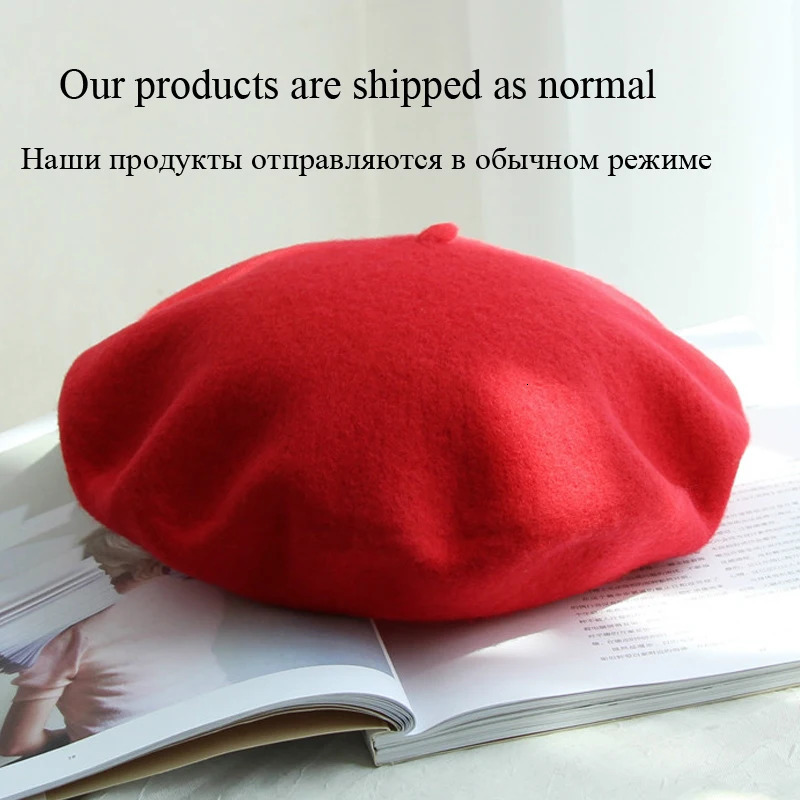 Wool Thick Berets Artist French Beret Women Painter Hat Girls Female Warm Walking Cap 241010