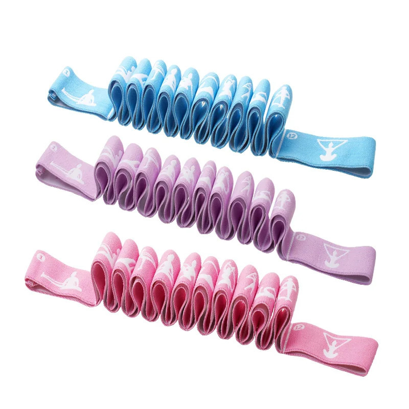 Upgraded Yoga Elastic Band 81012 Grids Stretching Belt Dance Stretch Resistance Pilates 241024