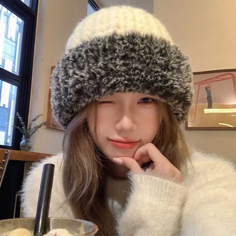 2024 New Autumn Winter Fashion Fur Hat Fur Hat Mongolian Hat Fur Hat Brushless Plush Fluffy Ski Hat X24102311