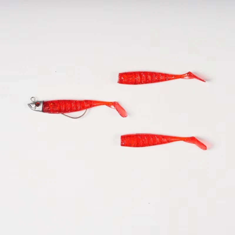 Soft Bait Fishing Lures 8cm 85g 2 Replacement Jig Fish Tackle T Tail Sea Bass Lure 241024