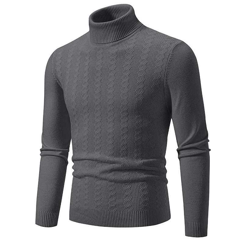 New Slim Fit Turtleneck Sweater Men Autumn Winter knitted Pullovers Mens Fashion Casual Warm Knit Turtleneck Pullover Sweaters LX241024