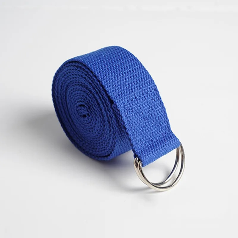 Yoga Strap Cotton Exercise Belt Adjustable Woven Stretch DRing Buckle Fitness Stretching Bands Pilates Rope 18338cm 241024