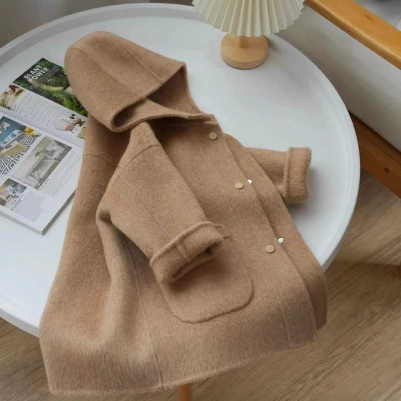 Womens wool jacket windproof jacket 2023 Beau warm thick winter cotton Par Plus size childrens clothing W241023