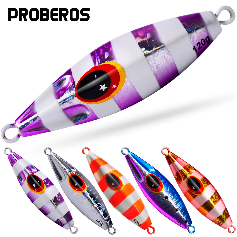 PROBEROS 1pc Glowing Metal Jig Fishing LureBionic Sea Bait with Realistic Action Durable Slow Pitch for Nighttime Catches 241024