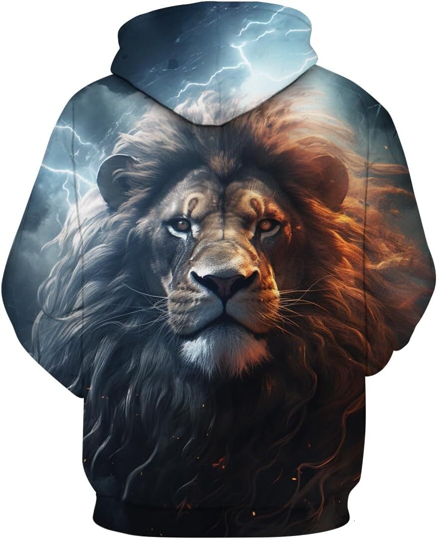 Hoodie for Mens Womens Mens Lion Graphic Hoodies Cool hoodies Sweatshirt Pullover Graphic Hoodies sweatshirt Fashion Pullover Long Sleeve