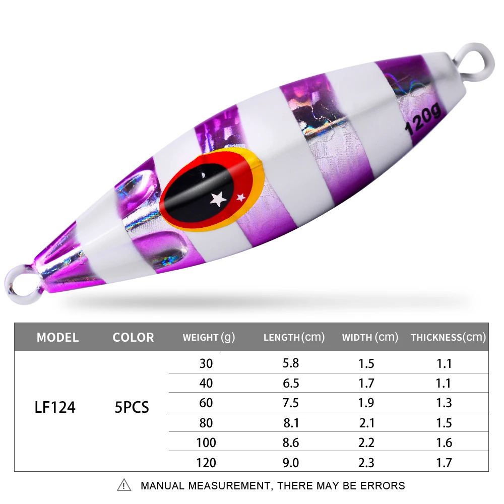 PROBEROS 1pc Glowing Metal Jig Fishing LureBionic Sea Bait with Realistic Action Durable Slow Pitch for Nighttime Catches 241024