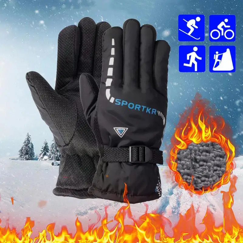 Winter Cycling Gloves Waterproof Antislip Outdoor Sports Ski Motocycle Warm Unisex Moto Equipments Accessories 241024