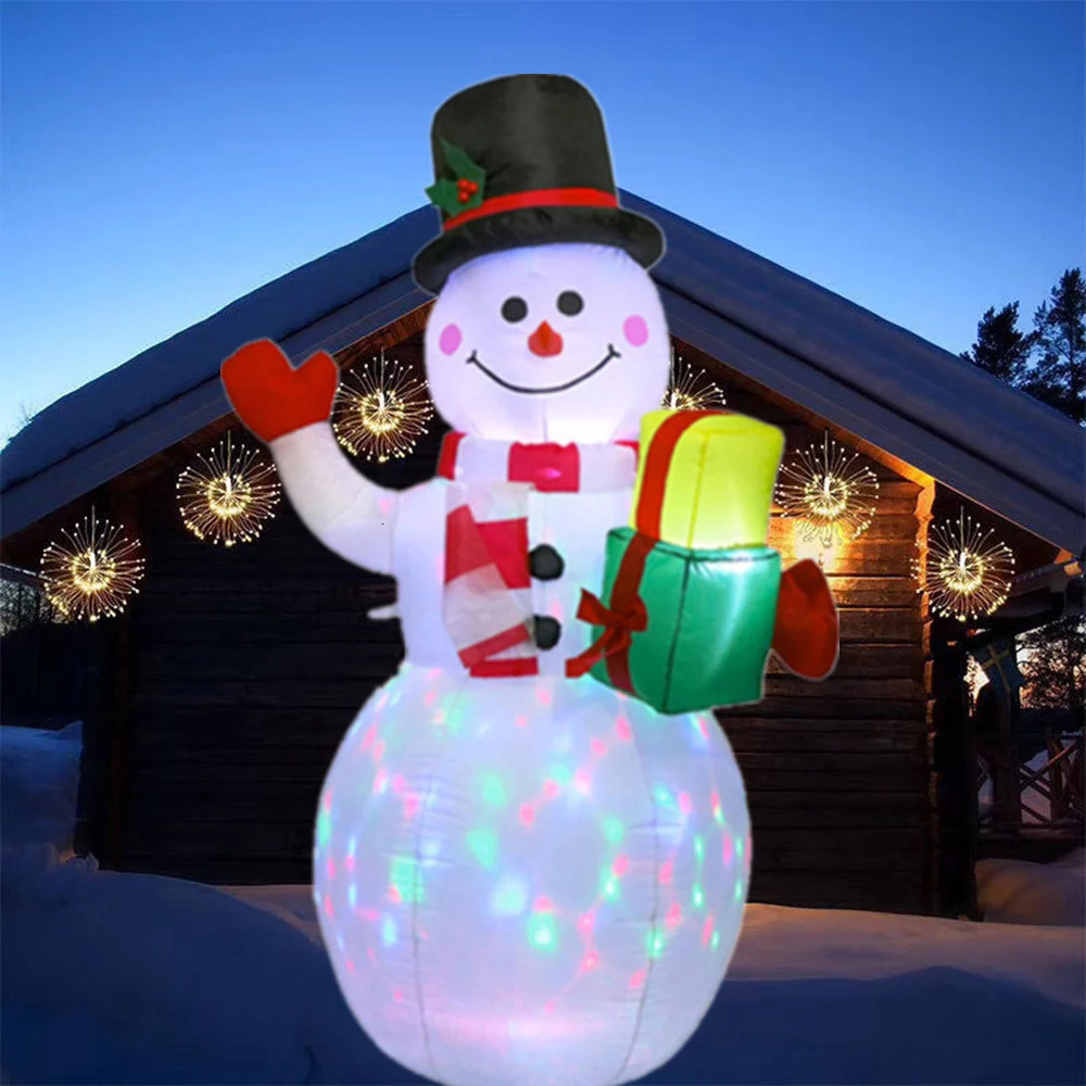Inflatable Christmas tree/snowman/Klaus/bear/gingerbread doll model with built-in LED outdoor decoration garden party decoration 241024