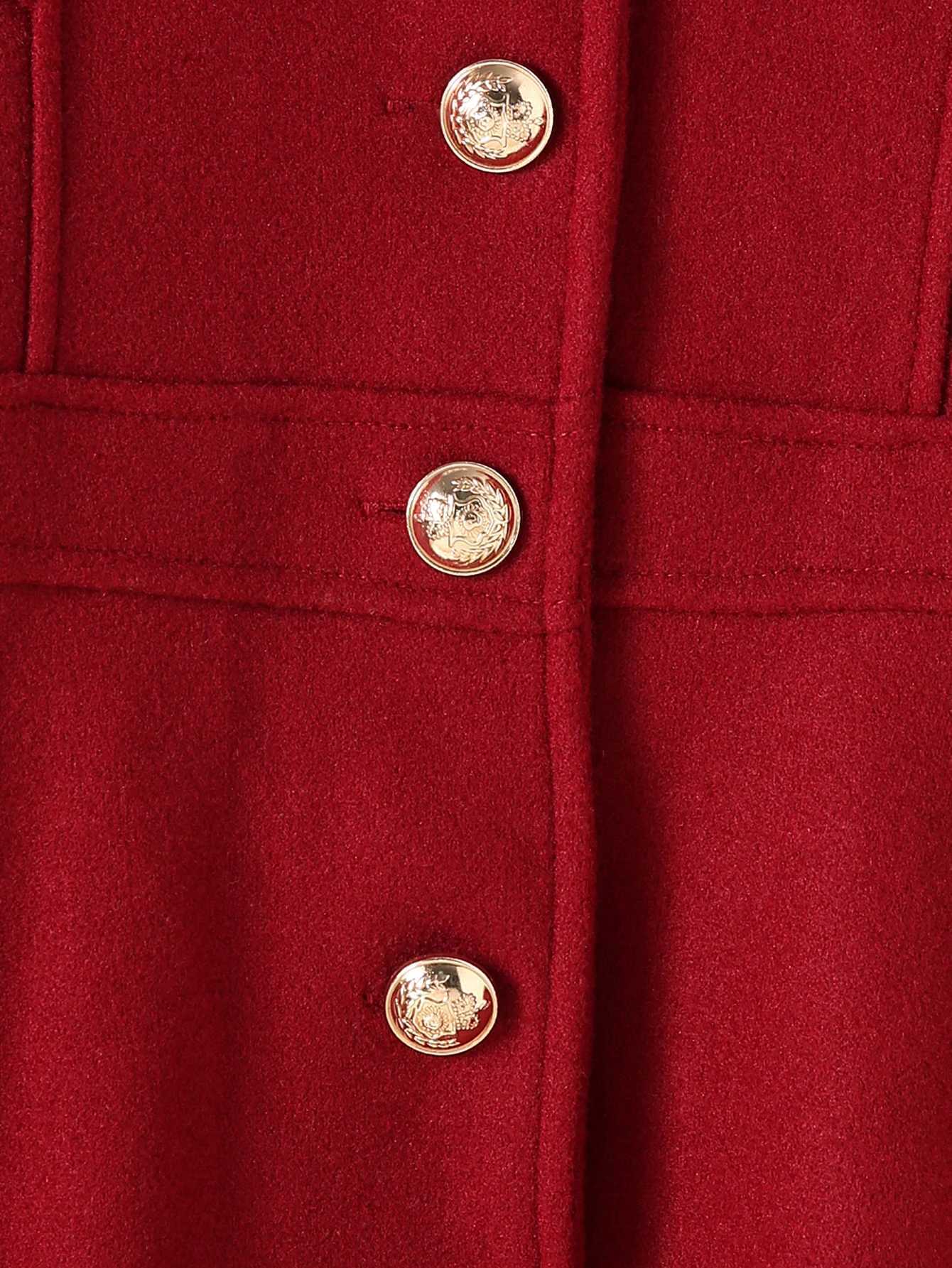 Autumn and winter chiffon girls solid color small stand collar single corset jacket W241023