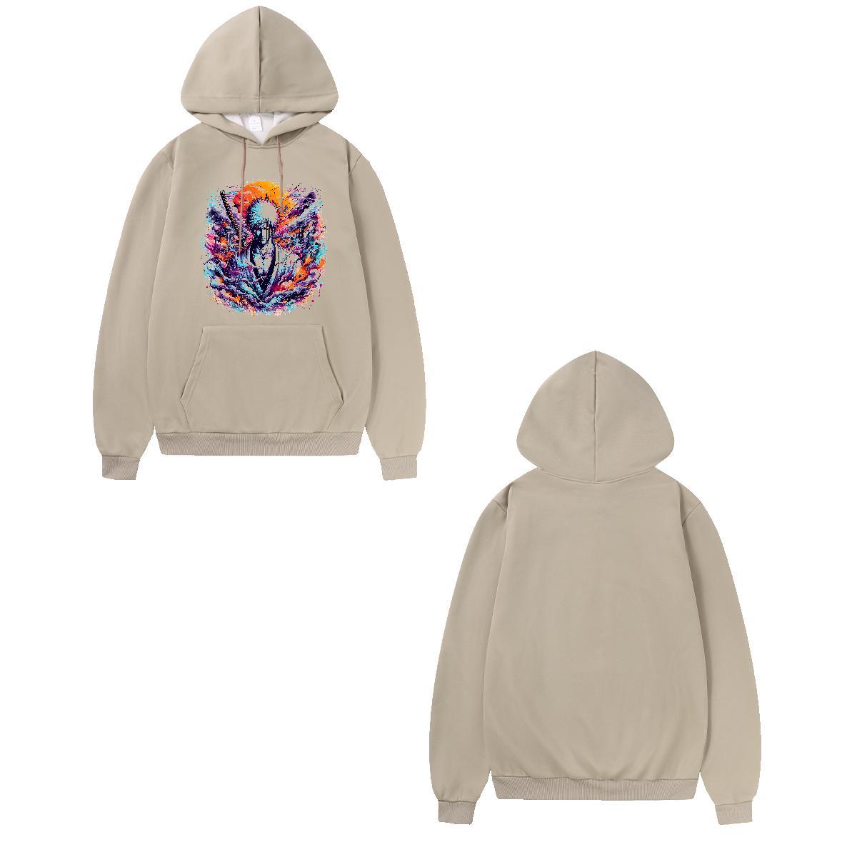 Custom Hoodie Men Hooded Collar Unisex Couples Hoodie Skull Wear Outdoor Cotton 350g