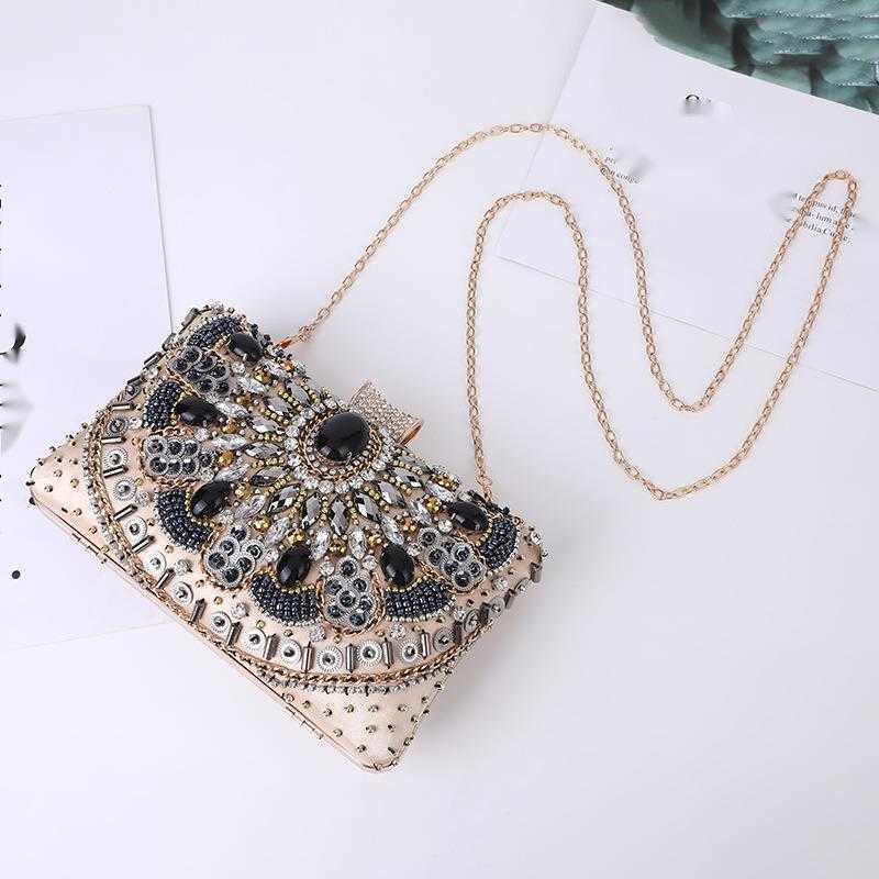 CMM Fashion Handmade Beaded Dinner Bag Elegant Charm Make Up Bag Evening Dress Bag Girl