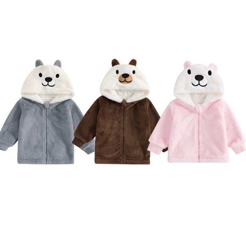 FOCUSNORM 0-4Y little girl camouflage wool coat long sleeved zipper front cute animal hooded jacket wool winter coat W241023