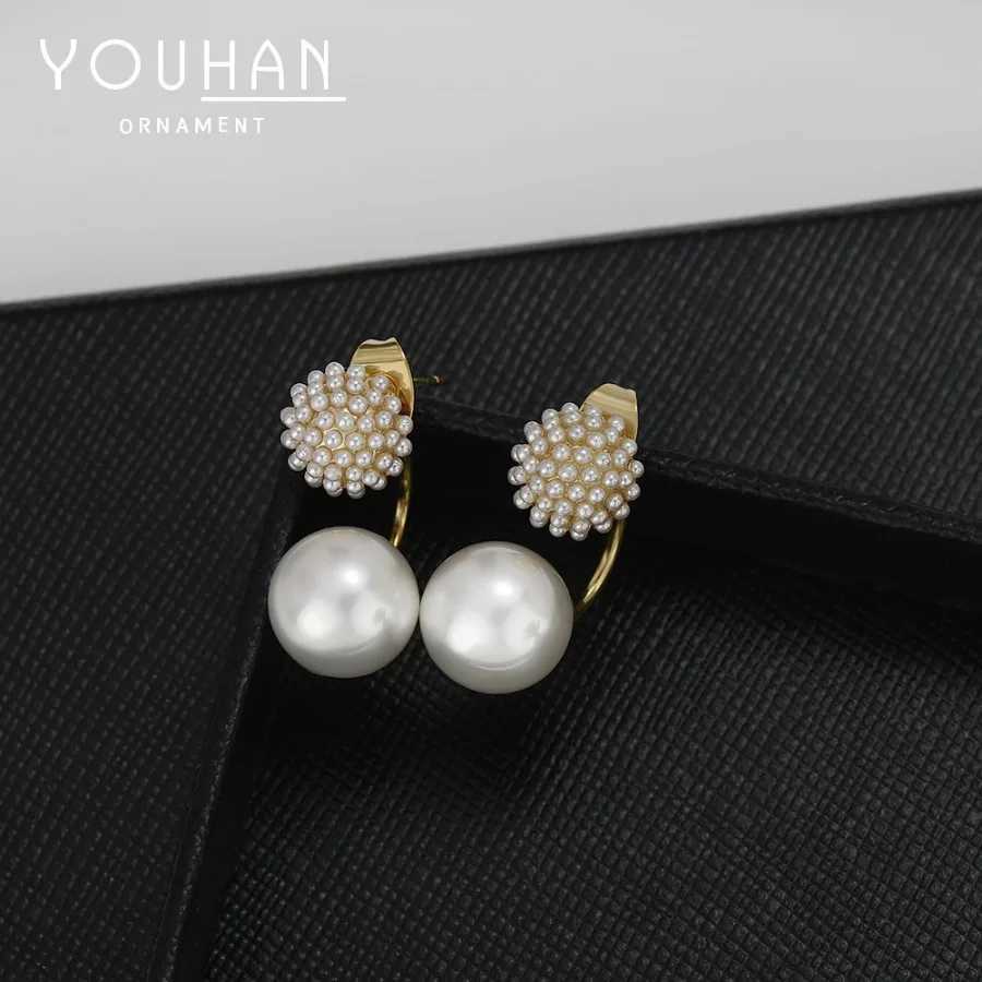S925 silver needle stud earrings small bead stud earrings womens personality earrings pearl earringsX241023