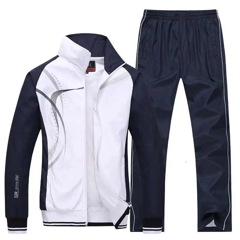 Mens sportswear spring summer autumn sportswear 2-piece set sportswear jacketpants sportswear mens fashionable printed clothing size L-5XL 241024
