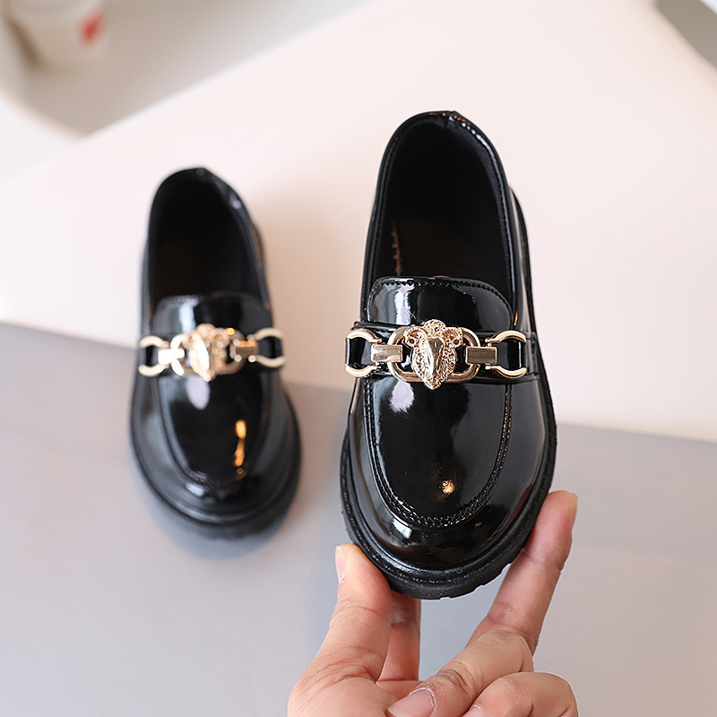 Kids Toddler Patent Leather Shoes British Style Children Slip on Loafers Cutefeet for Girl Boy Student Performance Shoes Sizes 21 - 37