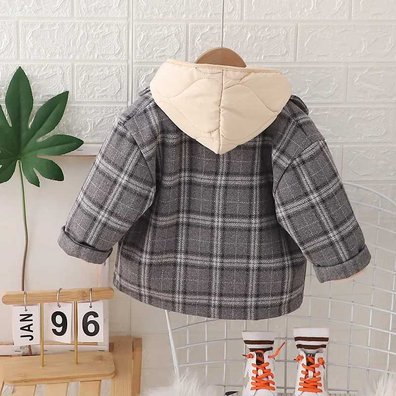 Boys Dowm Coats Autumn Winter 2024 Childrens Wool Thick Jacket Baby Warm Coat Childrens Warm Coat W241023