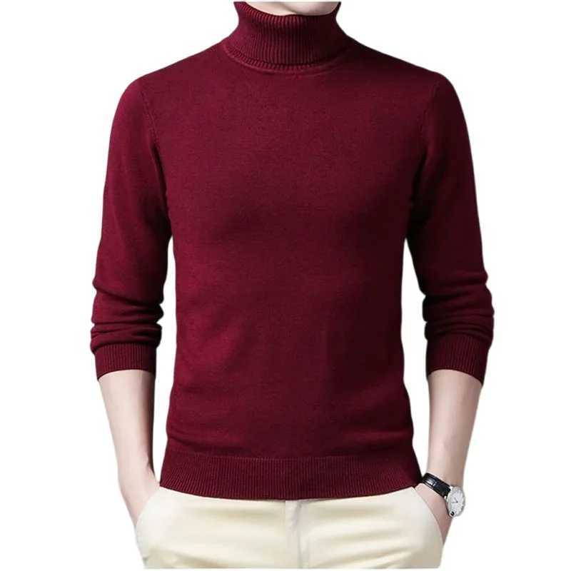 Sweater Men Solid Color Turtleneck Pullovers Pull Homme Mens cold Blouse Winter Long Sleeve T Shirts LX241024