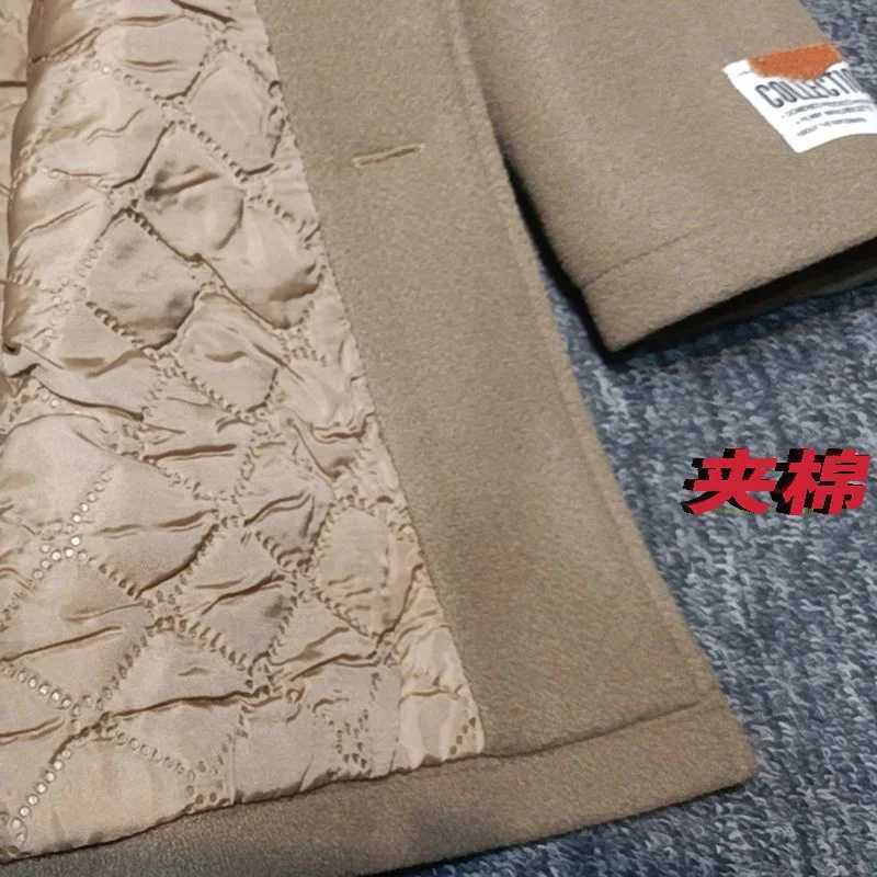 Spring and autumn boys jackets childrens wool casual trench coats childrens lapel warm coats baby winter wool trend coats W241023