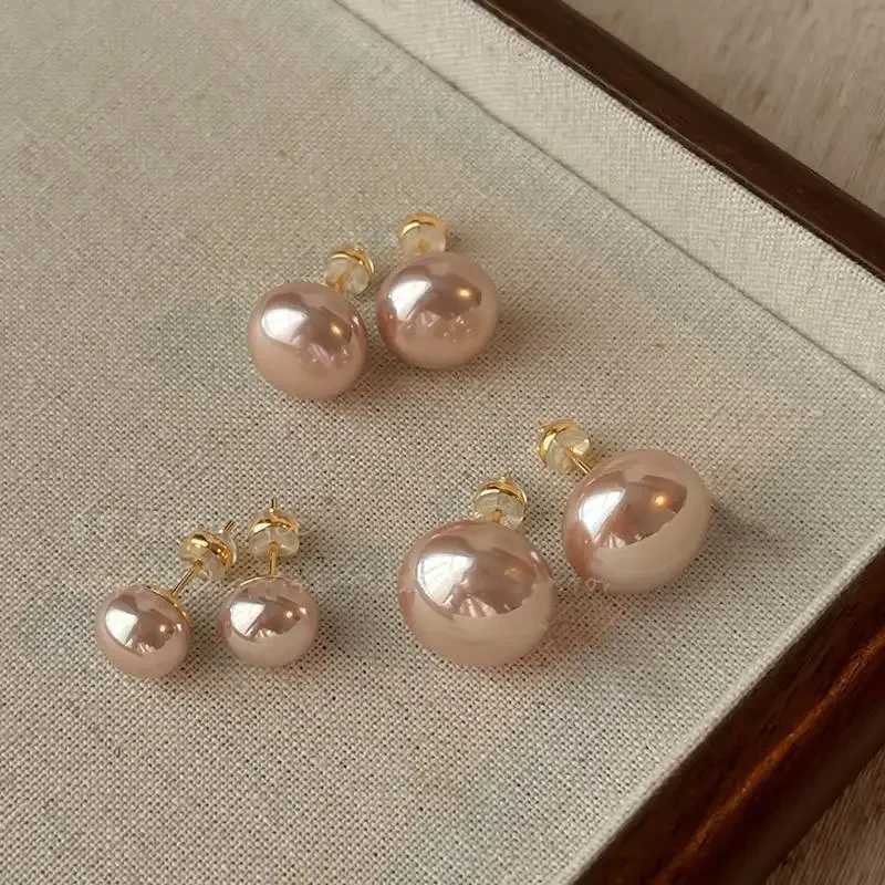 Mermaid Imitation Pearl Stud Earrings for Women Girls 10/12/14mm Delicate Elegant Pearl Earrings Jewelry GiftsX241023