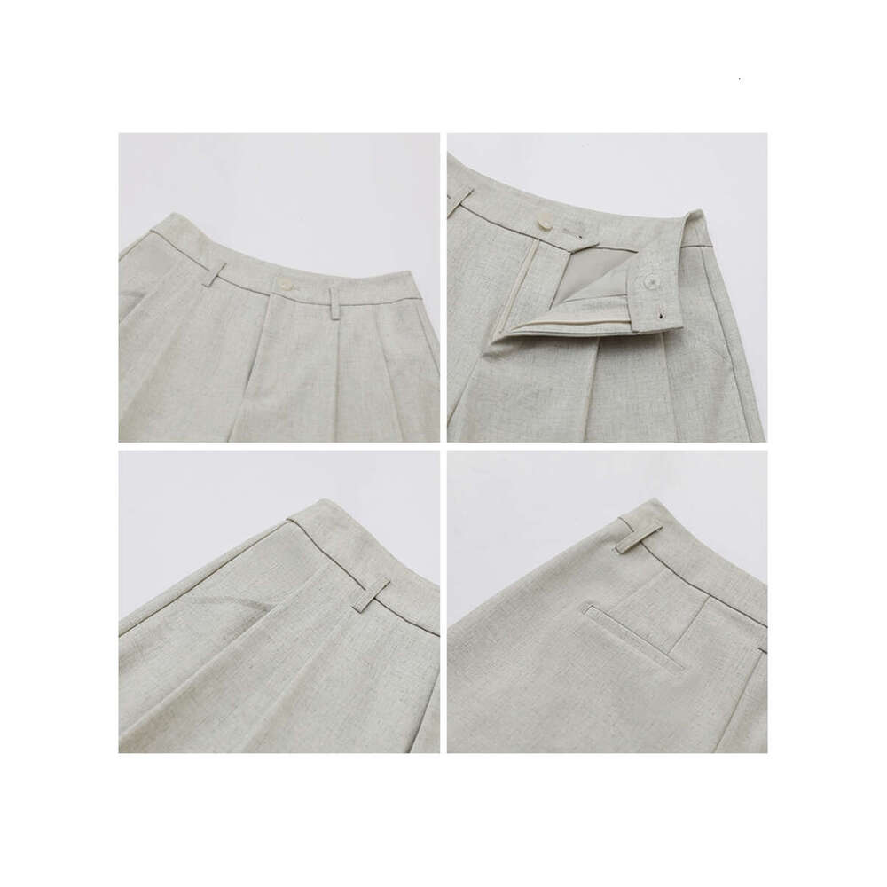 CHIC VEN Women Loose New Minimalist En Casual Shorts A-E Pleated Suit Pants Short Trousers Summer 2024