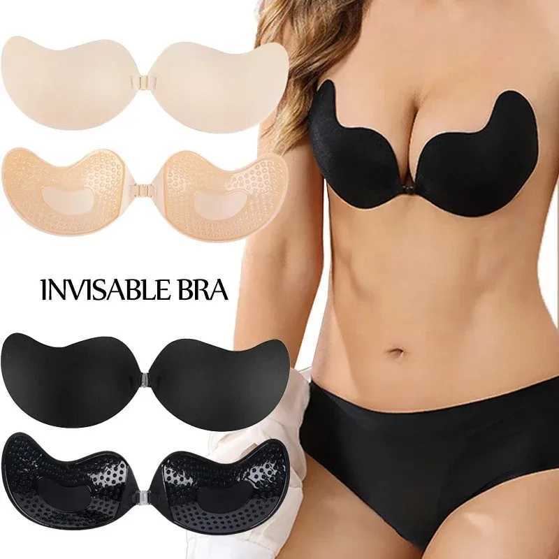 Invisible Push Up Bras for Women Silicone Adhesive Stick Bra Pads Girls Summer Strapless Nipple Cover Wedding Lingerie UnderwearXJ241024