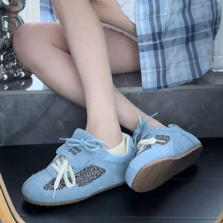 Shoes sneakers clogs design leopard print training shoes for womens autumn new style stylish double lace up board V62H 6b