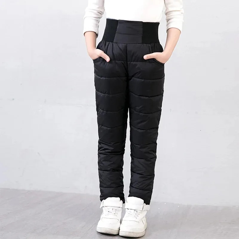 and Thick Boys and Girls Down Pants Winter Childrens High Quality Trouser Teen Boys and Girls Down Pants 241024