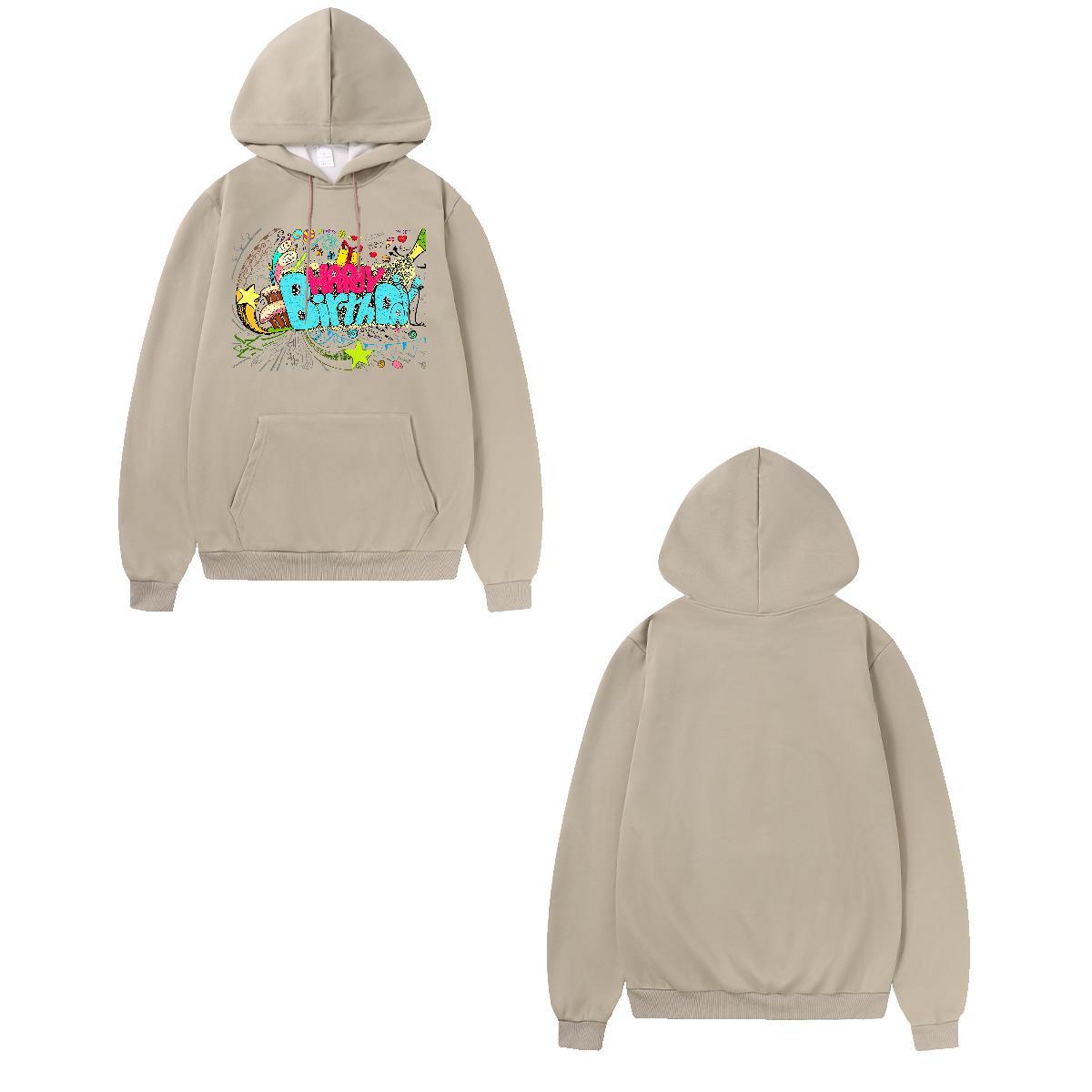 DIY Customized Mens Hoodie Sweatshirt Long Sleeve Drawstring High Quality Hoodie Pullover DIY Printed Hoody Spring Autumn 350g Cotton