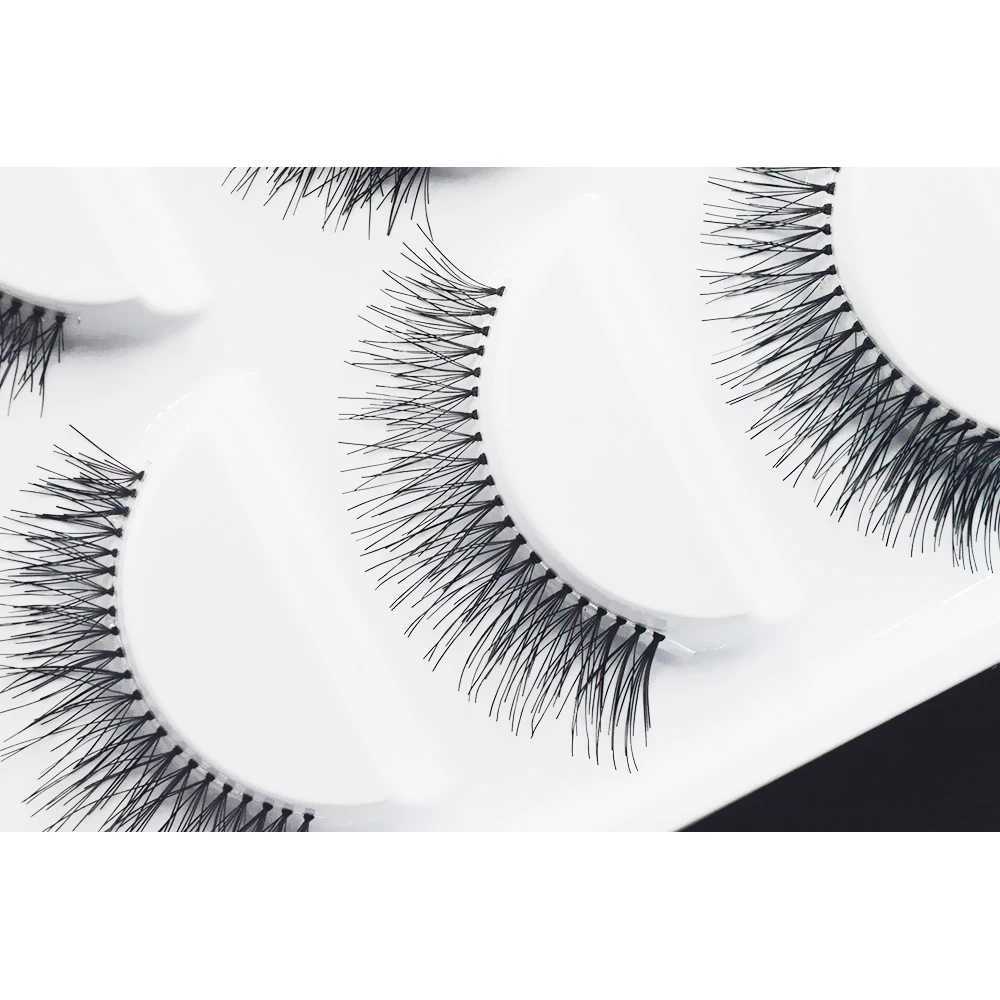 5 pairs/batch of natural Sparse Cross Eye Lashes Extension makeup long holiday eyelashes Mink personal eyelashesW241024