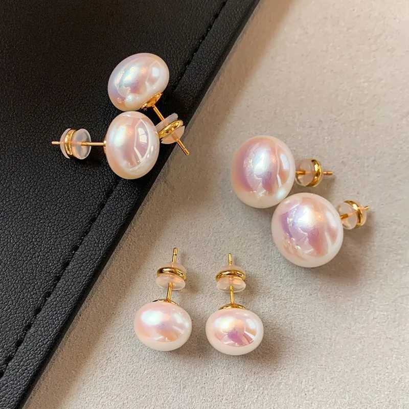 Xiyang pink oval pearl earrings for womens beauty simple and elegant luxurious earrings decoration fashionable jewelry W241023