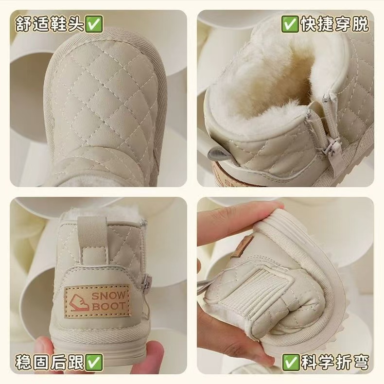 Autumn/Winter Baby Childrens Warm Ankle Super Warm Girls Boys Shoes PU Leather Childrens Fashion Toddler Children's Snow Boots