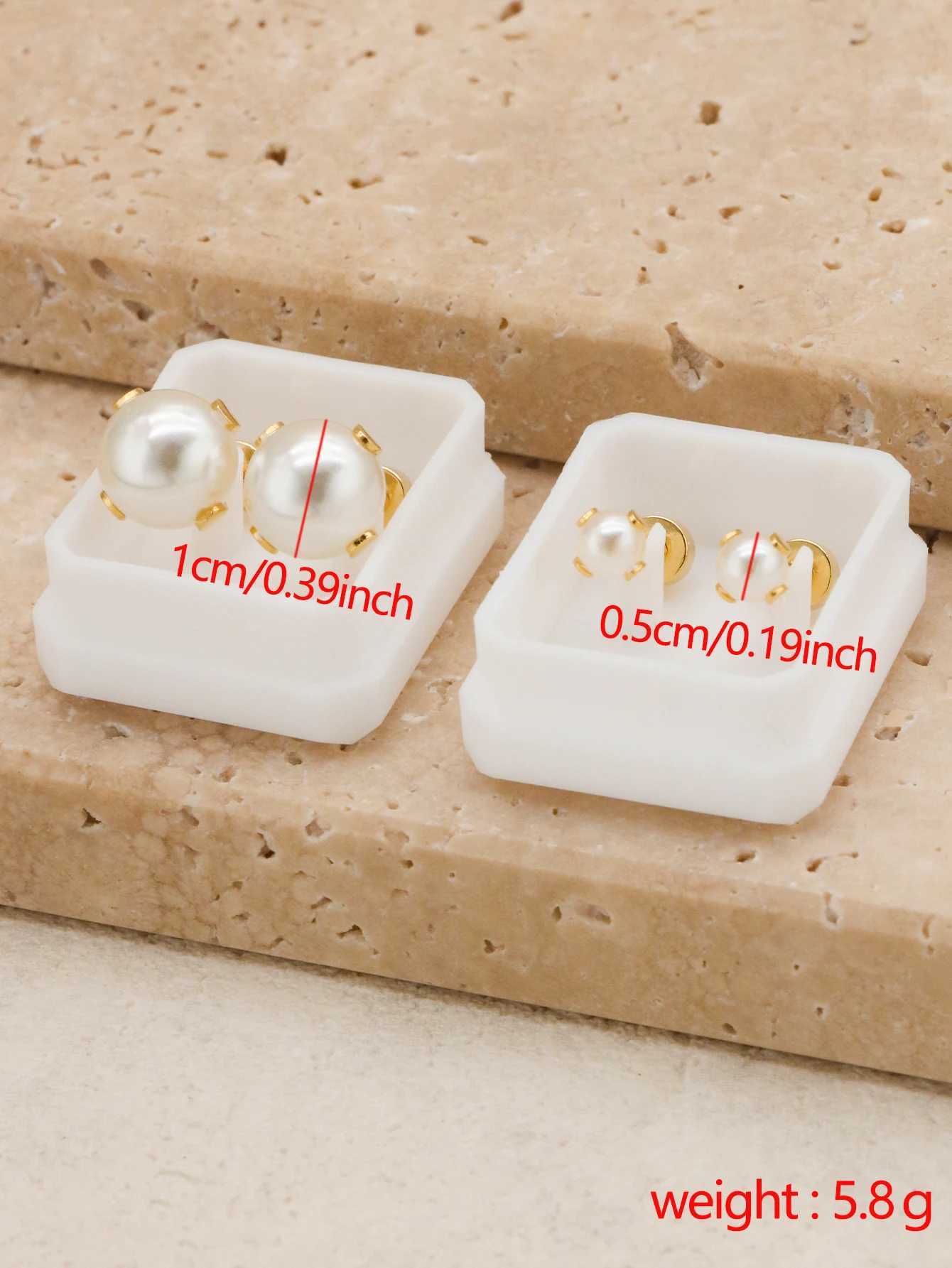 1pair/2pcs French Romantic Pearl Imitation Earrings Grand And Luxury Small And Popular Design Womens Fashion AccessoriesX241023