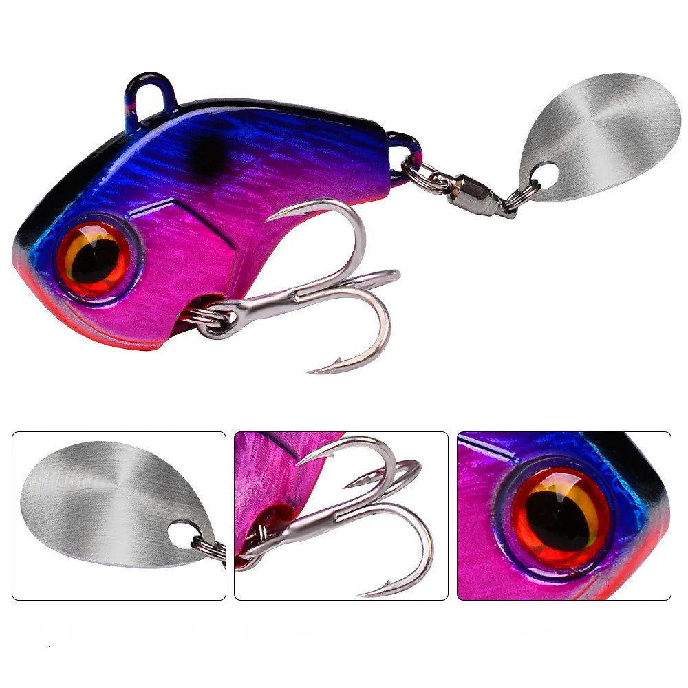Fishing Lures Wobble Rotating Metal Vib Vibration Bait Winter 6g 15g 28g Artificial Hard Baits Spinner Spoon Lure Pesca 241024