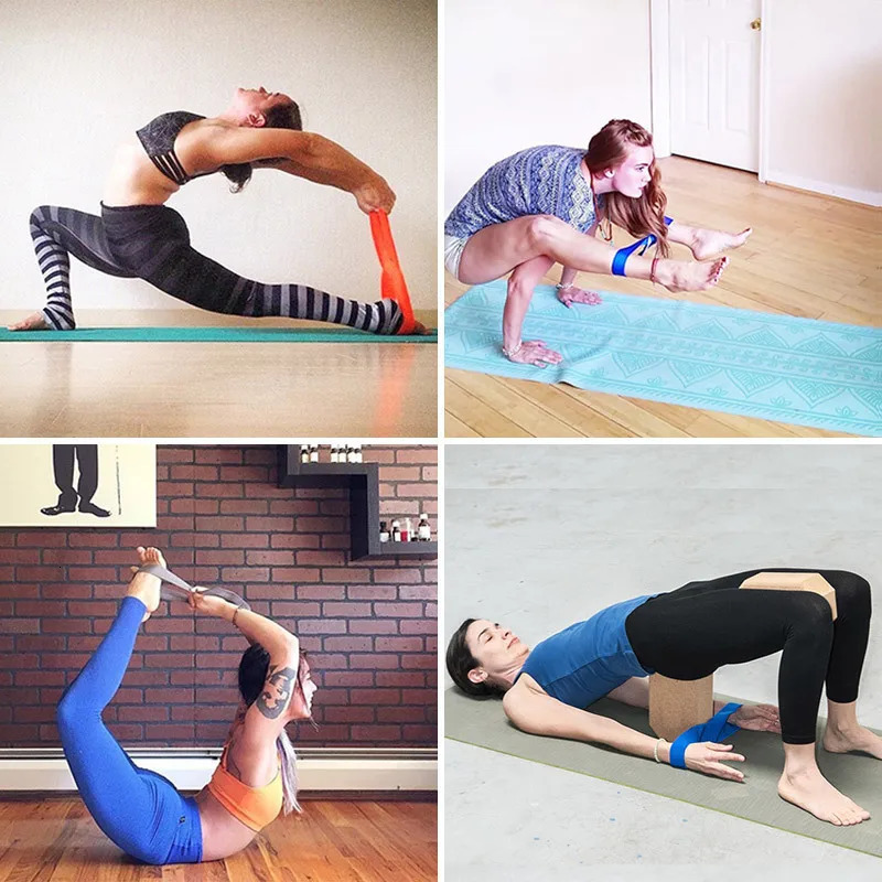 Women Yoga Stretch Strap Belt 8shaped Pull Up Rope for Wrist Waist Leg Training Gym Accessories Fitness Equipment 241024