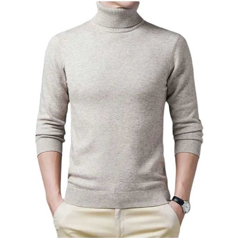 Sweater Men Solid Color Turtleneck Pullovers Pull Homme Mens cold Blouse Winter Long Sleeve T Shirts LX241024