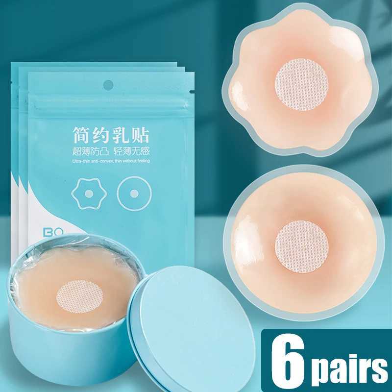 6Pairs Women Silicone Nipple Stickers Anti-bump Chest Pad Lift Nipple Cover Pads Invisible Reusable Bra Chest Sticker Breast PadXJ241024