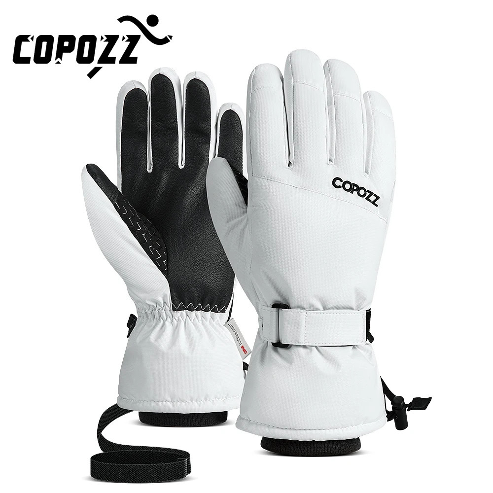 Copozz Adult Warm Winter Ski Gloves Waterproof Thinsulate Snowboard Thermal Motorcycle Cycling Men Women 241024
