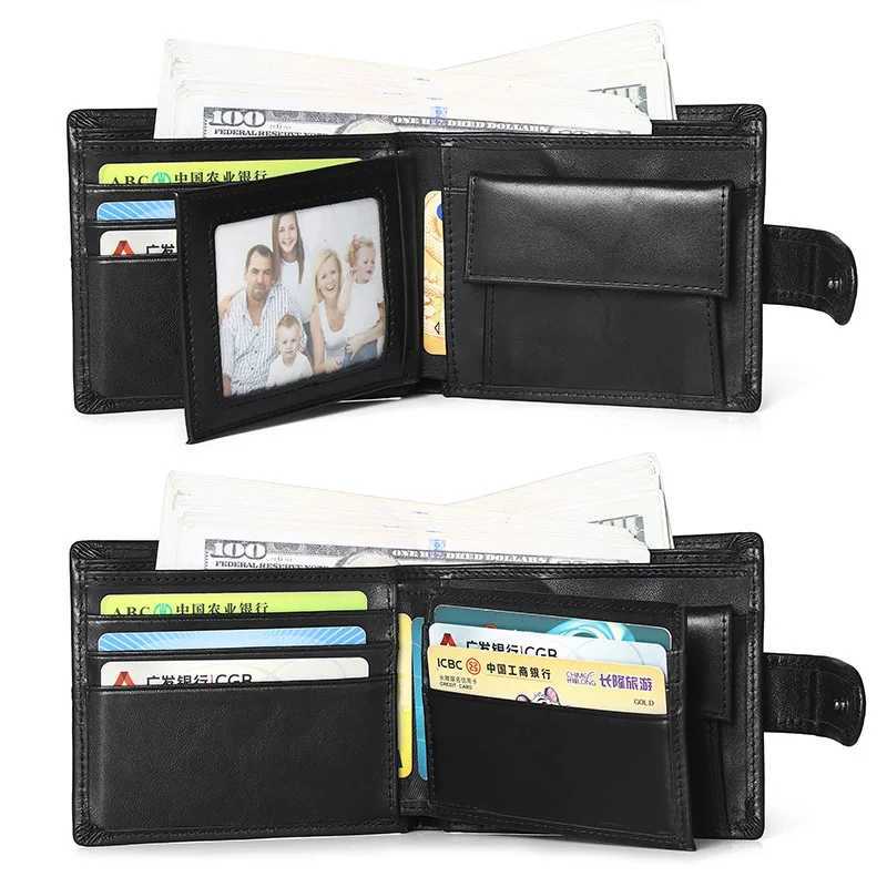 Rfid leather mens wallet with coin pocket designer USD mens leather wallet with Rfid Z250411