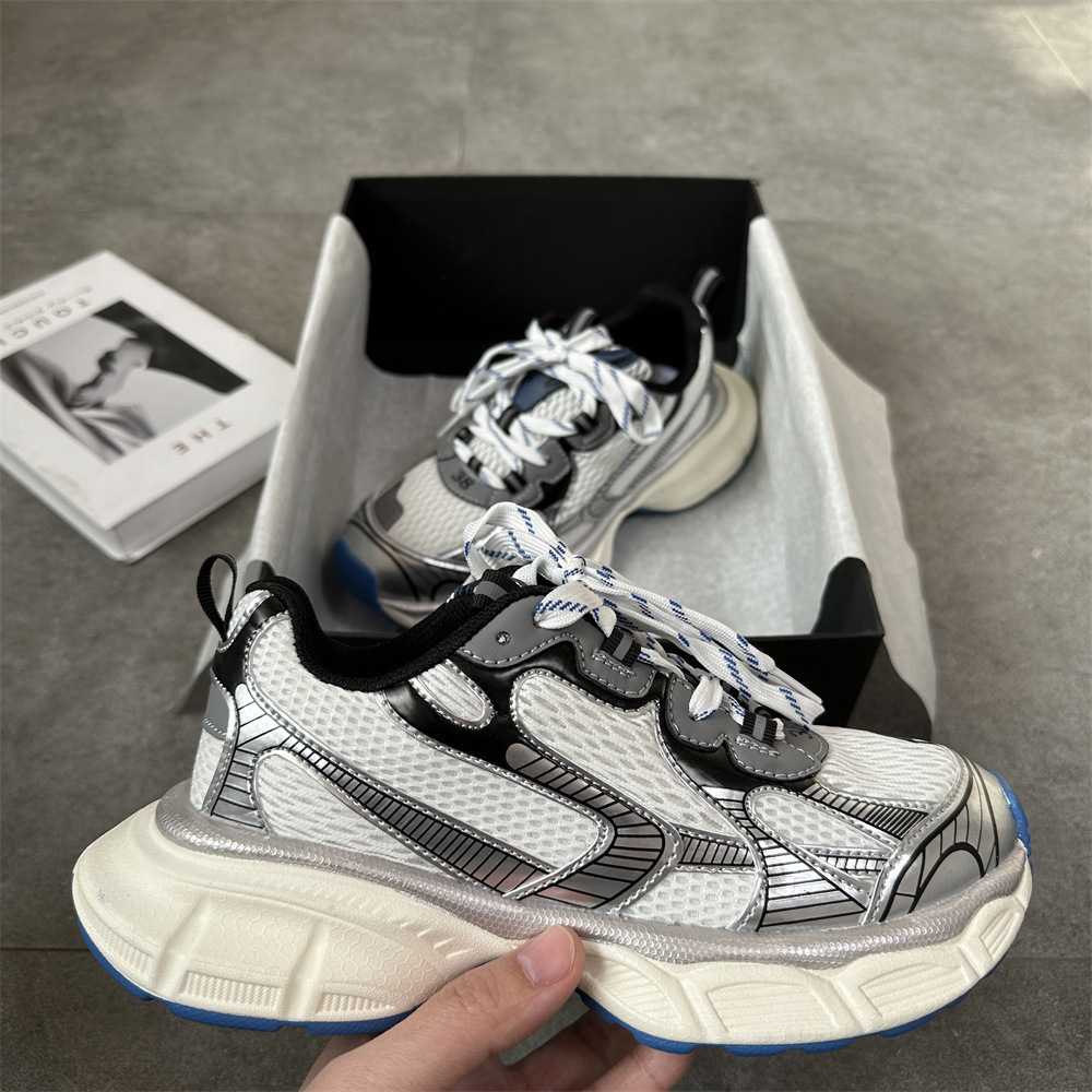 trendy street photo, thick soled couple, casual sports shoes, female