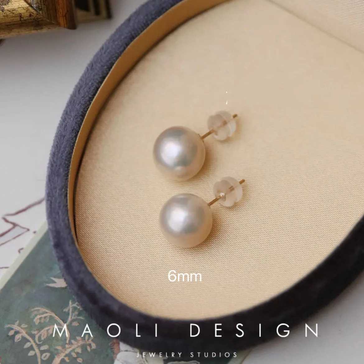 Natural Pearl 925 Pure Silver Simple Womens Pearl Earrings W241023