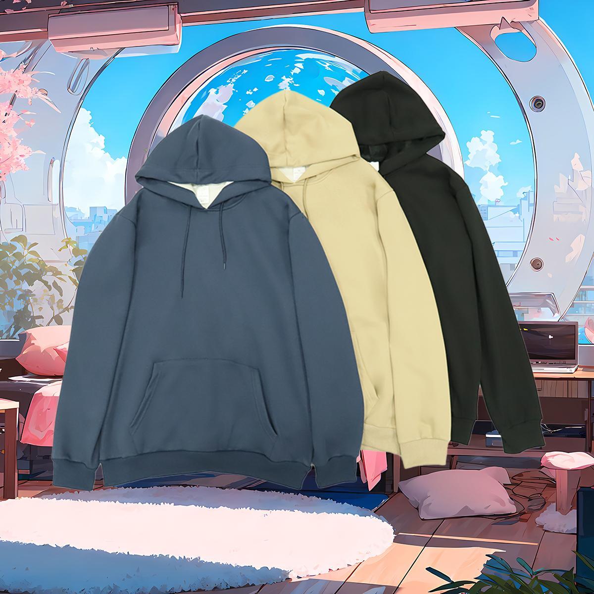 DIY Man Hoodie US Size Comfortable Mens Hoodie Clothes Hoodie Street Casual 350g Cotton Long Sleeve Soft