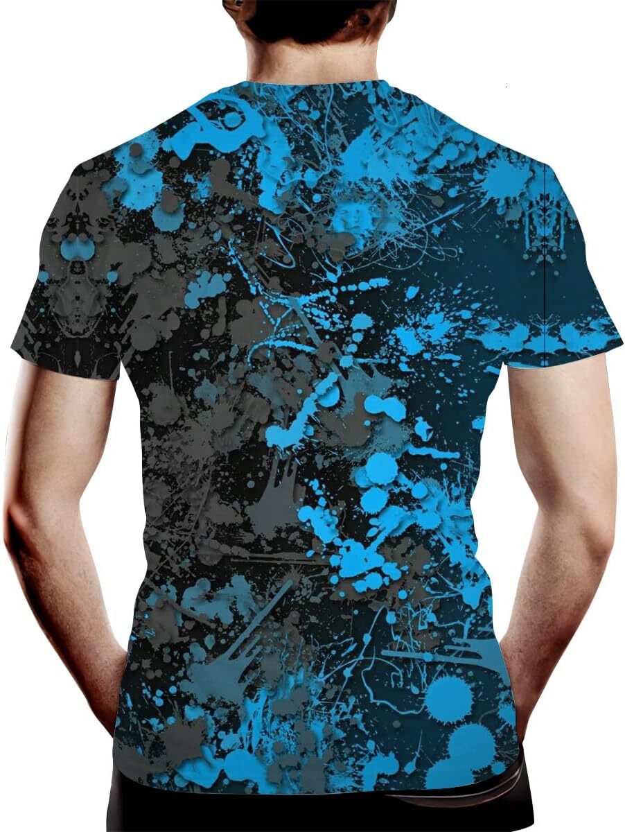 Mens T shirt Men's Novelty T Shirt Graffiti Print Summer Fashion tee Casual tops summer clothes Breathable trend