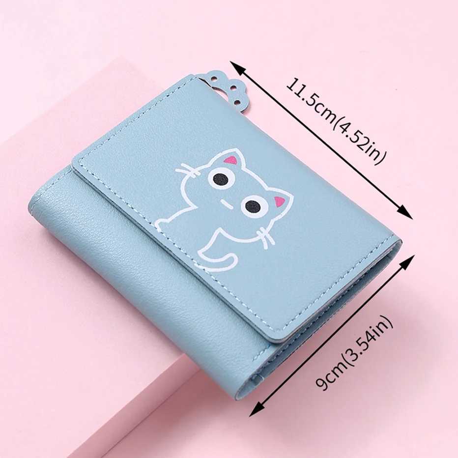 Womens Cute Wallet Womens Mini Short PU Leather Wallet Womens Card Clip Money Bag Creative FAshion Wallet Gift Z250411