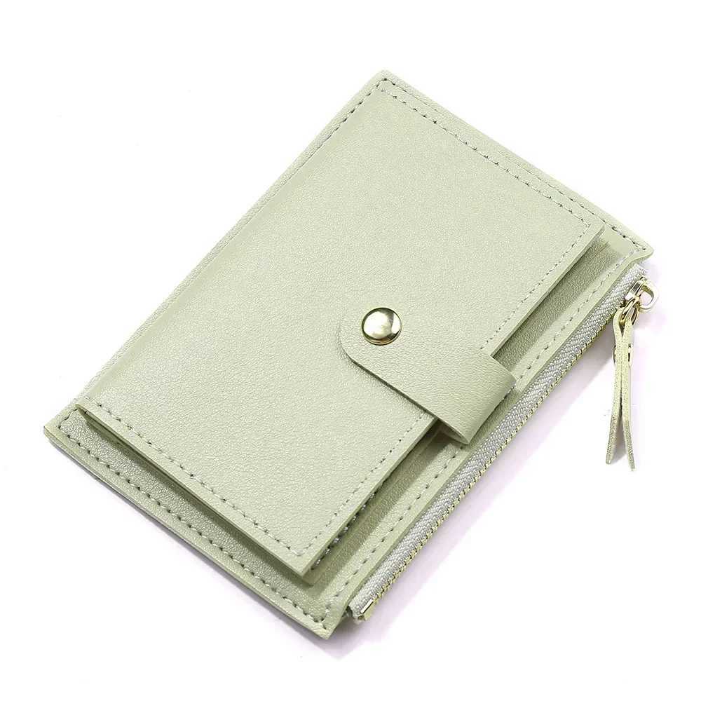 Women Fi Small Wallet Purse Solid Color PU Leather Mini Coin Purse Wallet Holder Bags Zipper Coin PurseXJ241111