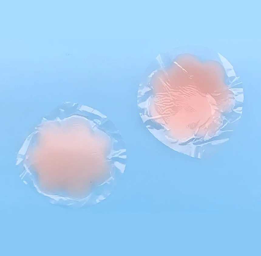 2pcs Silicone Nipple Cover Reusable Nipple Patch Pads Women Invisible Bra Chest Sticker Breast Petal Strapless Lift Bra LingerieXJ241024