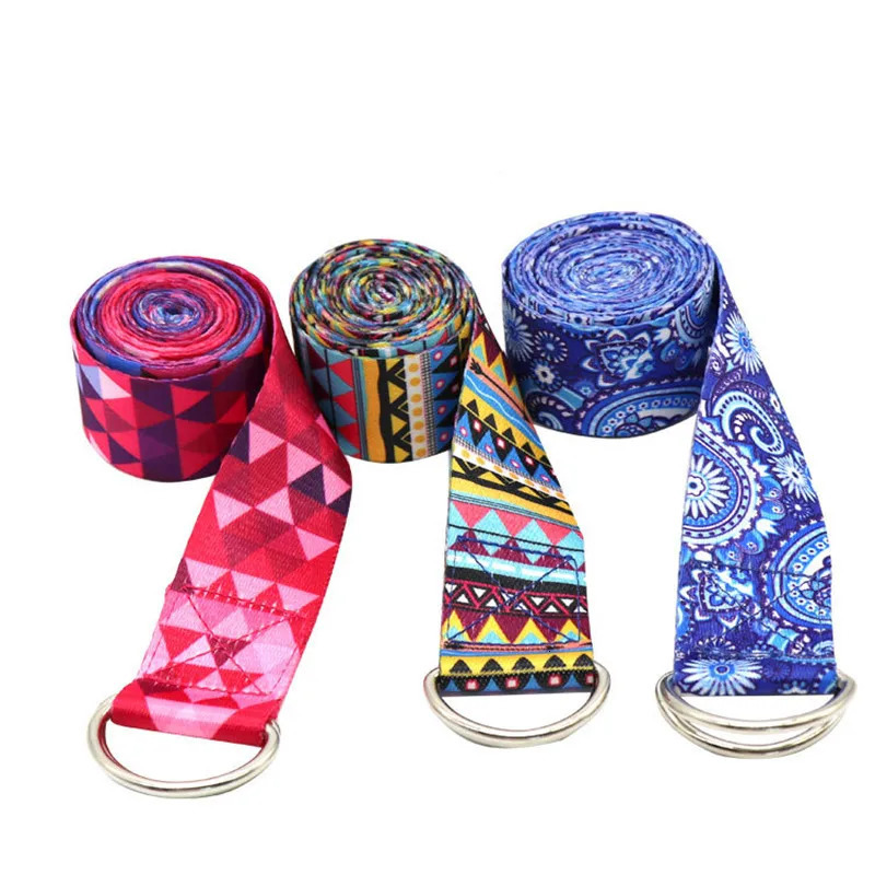 MultiColor Yoga Stretching Belt Fitness Men And Women Sports Accessories Resistance Elastic Band 241024