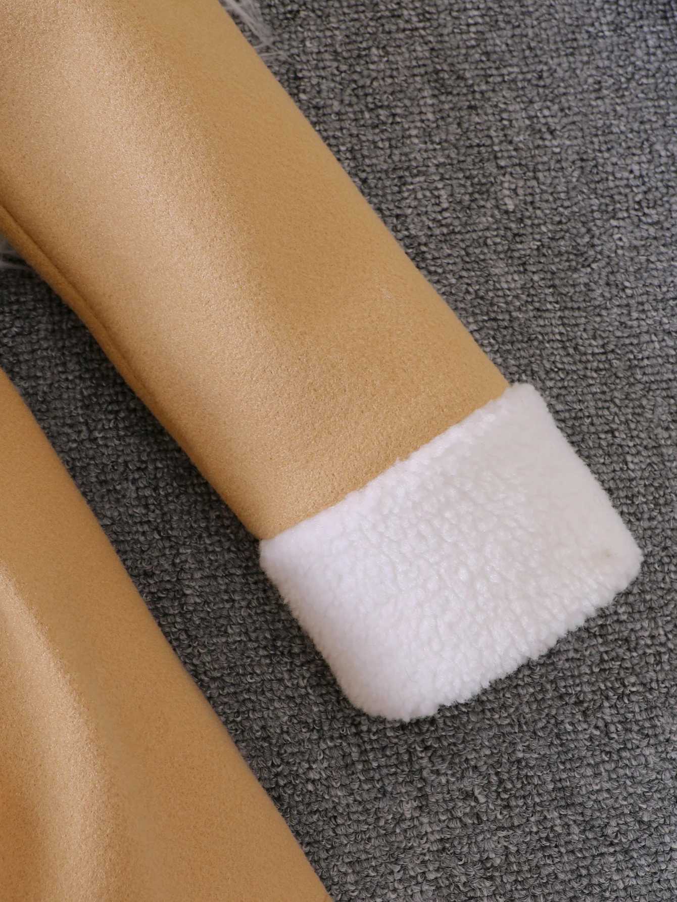 Girls autumn and winter new item womens sled solid color fur collar wool coat long sled W241023