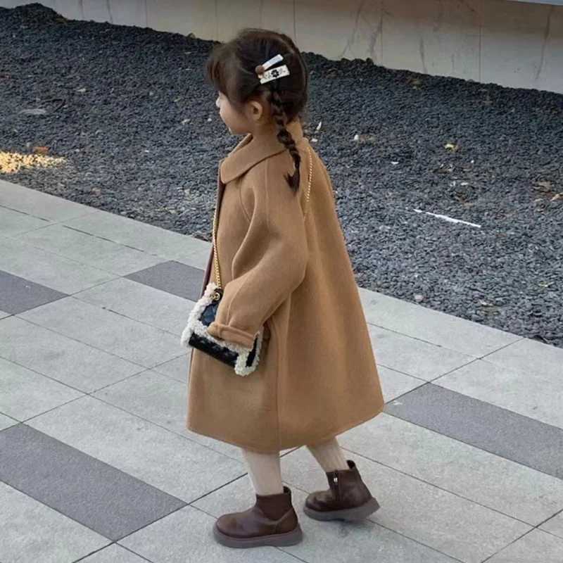 Womens wool coat windbreaker 2023 pure cotton warm winter cotton Par Plus size childrens clothing W241023