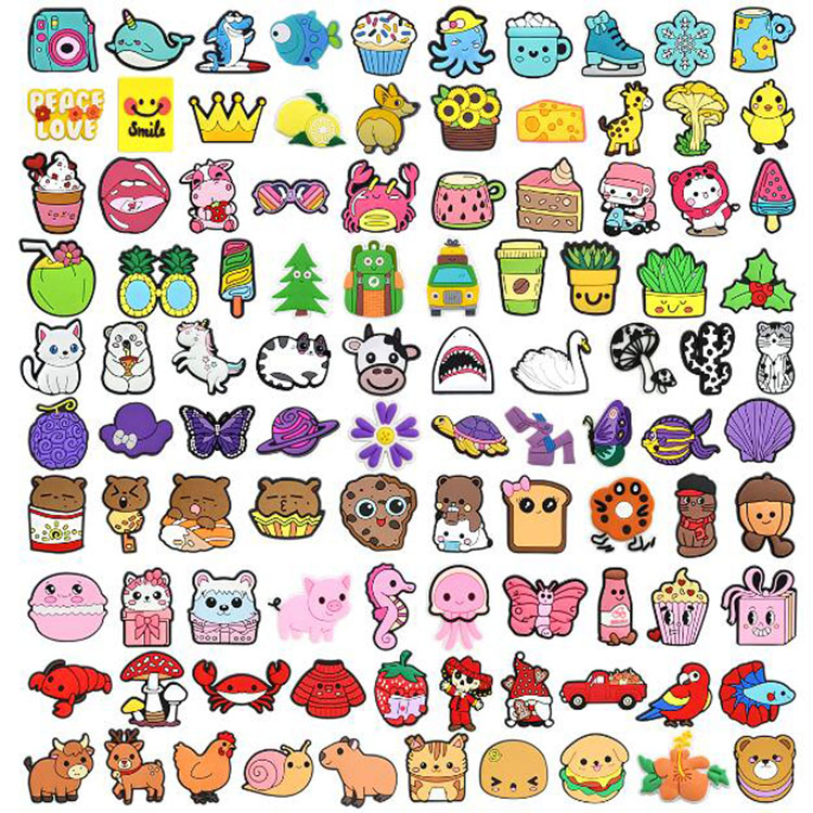 Creative fashion shoe flowers hole decoration buckle accessories DIY cartoon garden shoe charms wholesale